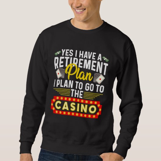 Funny casino voor mannen met pensioen trui (Voorkant)