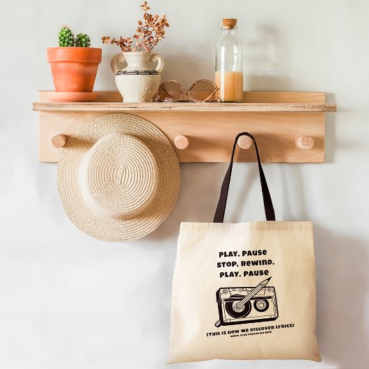 Funny  Cassette-Pencil Gift Canvas tas