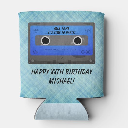 Funny Cassettebandje Birthday Party Koelbox Blikjeskoeler (Achterkant)