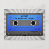Funny Cassettebandje Birthday Uitnodiging Briefkaart (Voorkant)
