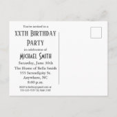 Funny Cassettebandje Birthday Uitnodiging Briefkaart (Achterkant)