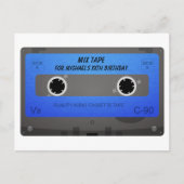 Funny Cassettebandje Birthday Uitnodiging Briefkaart (Voorkant)