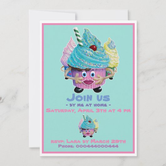 Funny casual Friends, Family Cake en koffie Kaart (Achterkant)