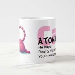 Funny Cat 20oz Mug – CatAtonic: I Nap. You Exist. Grote Koffiekop