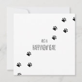 Funny Cat 4 Photo Paw Prins MEOWY CHRISTMAS Kaart (Achterkant)