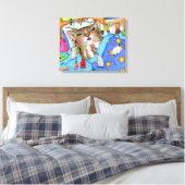 Funny Cat 508 muis make-up poster Canvas Afdruk (Insitu (Slaapkamer))