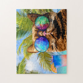 Funny Cat 675 Beach Legpuzzel