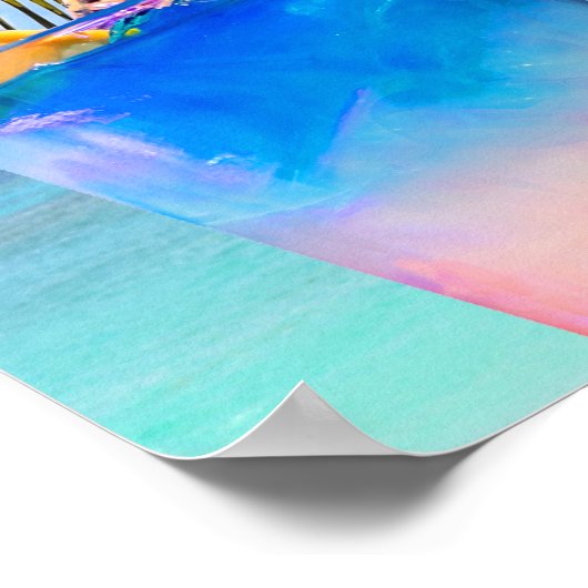 Funny Cat 675 Beach Poster (Hoek)