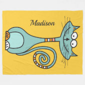 Funny Cat, aangepaste naam en dekens voor kleurenv (Voorkant (Horizontaal))