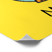 Funny Cat, aangepaste naam en poster in kleur (Hoek)