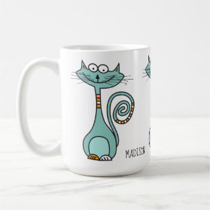 Funny Cat aangepaste naam mokken