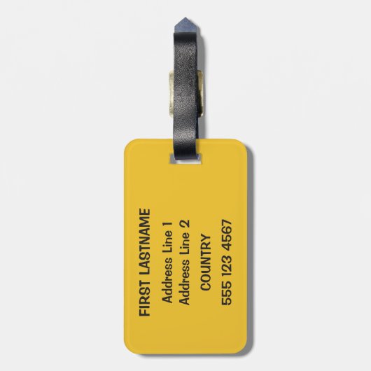 Funny Cat aangepaste tekst en kleuren bagagelabels (Achterkant verticaal)