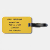 Funny Cat aangepaste tekst en kleuren bagagelabels (Achterkant horizontaal)