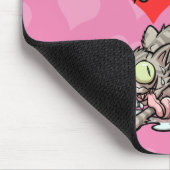 Funny Cat Add Your Own Text Crazy Catnip Cartoon Muismat (Hoek)