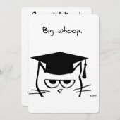 Funny Cat Afstuderen Aankondiging of Afstudeerder  (Voorkant / Achterkant)