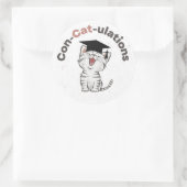 Funny Cat Afstuderen Sticker (Tas)