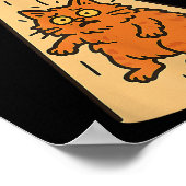 Funny Cat Alien Abduction UFO Ruimteschip Kat Sci Poster (Hoek)