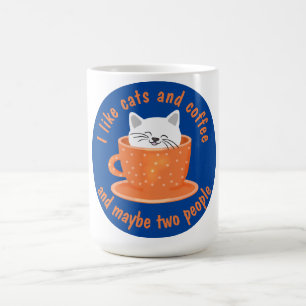 Funny Cat and Coffee Lover Coffee Mok