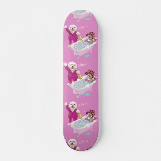 Funny Cat and Dog Celebrther Persoonlijk Skateboard (Voorkant)