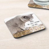 Funny Cat and Dog gezegde Bier Onderzetter (Linkerzijde)