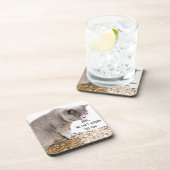 Funny Cat and Dog gezegde Bier Onderzetter (Rechterzijde)