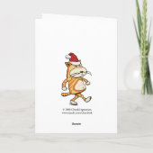 Funny Cat and Dog Kerstmis Feestdagen Kaart (Achterkant)