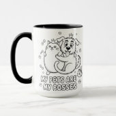 Funny Cat and Dog Mug Gift For Pet Lovers Mok (Links)