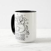 Funny Cat and Dog Mug Gift For Pet Lovers Mok (Voorkant links)