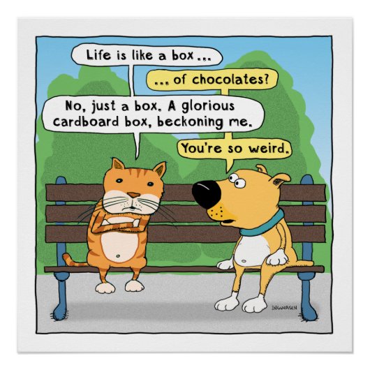 Funny Cat and Dog Poster (Voorkant)