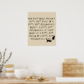 Funny Cat and Dog Tongue Twister Poster (Keuken)