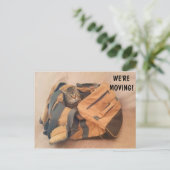 Funny Cat and Suitcase Moving Briefkaart (Staand voorkant)