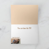 Funny Cat and TV Vaderdag Kaart (Binnen)