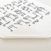 Funny Cat and Wiskunde, Cat and Algebra liefhebber Sherpa Deken (3/4)