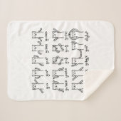 Funny Cat and Wiskunde, Cat and Algebra liefhebber Sherpa Deken (Voorkant (horizontaal))