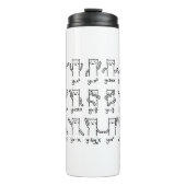 Funny Cat and Wiskunde, Cat and Algebra liefhebber Thermosbeker (Voorkant)