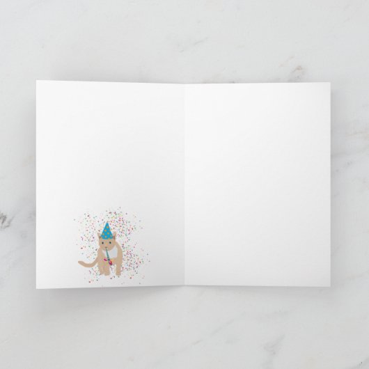 Funny Cat Animals met een feestdag Kaart (Binnen)