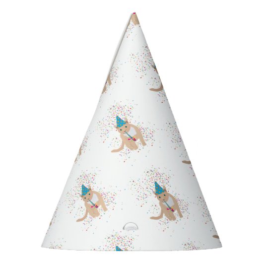 Funny Cat Animals met een partij Feesthoedjes (Links)