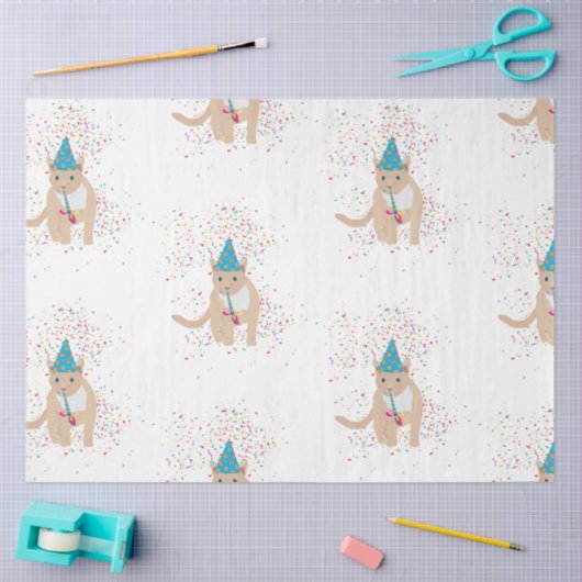 Funny Cat Animals met een partij Tissuepapier (Craft)