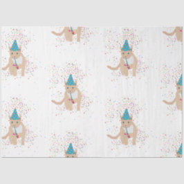 Funny Cat Animals met een partij Tissuepapier