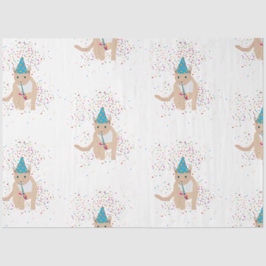 Funny Cat Animals met een partij Tissuepapier (Voorkant)