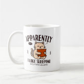 Funny Cat Apparently, I Like Sleeng  Koffiemok (Links)