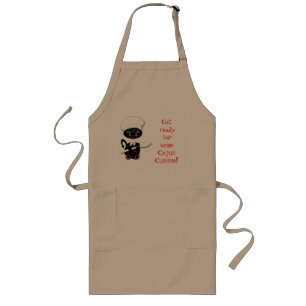 Funny Cat Apron Cajun Chef Lang Schort