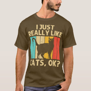 Funny Cat Art voor mannen zwarte kattebroeken T-shirt