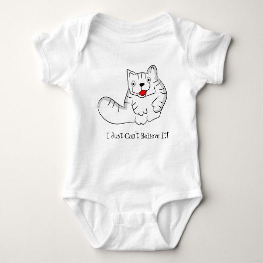 Funny Cat Baby Bodysuit (Voorkant)