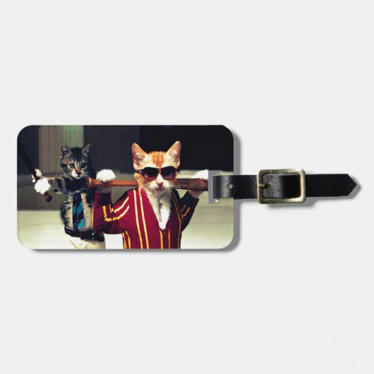 Funny Cat Bagagelabel (Voorkant horizontaal)