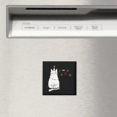 Funny Cat Ball Buster Christmas Humor  Magneet (Insitu (Vaatwasser))