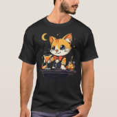 Funny Cat Bartender T-shirt (Voorkant)