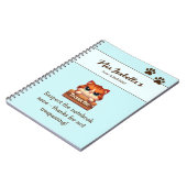 Funny Cat Bedankt Paws Notitieboek (Linkerzijde)