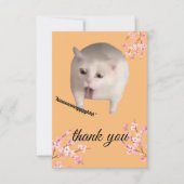 Funny cat bedankt voor je kaart (Voorkant)