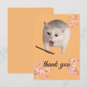 Funny cat bedankt voor je kaart